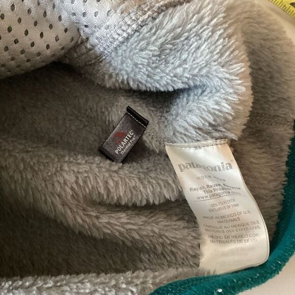 Patagonia Womens Retool Snap T Fleece Pullover Sz M Gray Teal - Picture 8 of 8